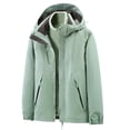 thumbnail image 1 of LSLJS Women's Men Winter Hooded Softshell Windproof Soft Coat Long Sleeve Jacket( Green, M), 1 of 8