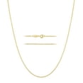 thumbnail image 1 of 24k Gold Overlayed Stainless Steel 1.5mm Thin Cable Link Chain Necklace, 1 of 6