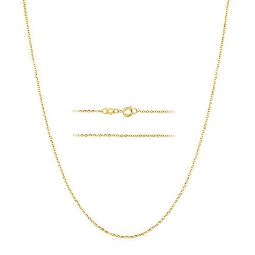 Collier Chaîne à Maillons Câble Mince 1,5 mm en Acier Inoxydable Superposition Or 24k