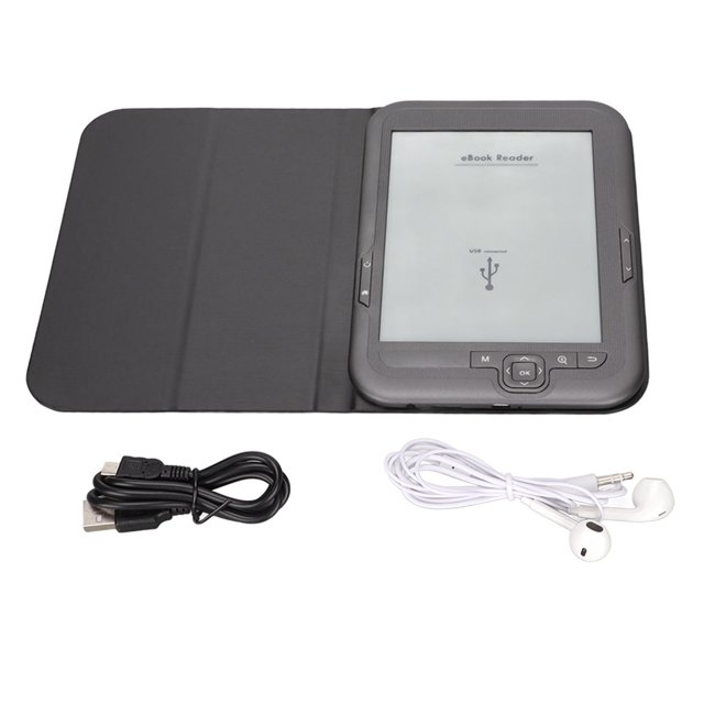 6inch High Resolution HD Ink Screen Ereader 8GB Storage Support 32GB Expandable Memory Multiple File Formats Long Battery Life with Protective Case, E Reader Ereader, PDF TXT DOC