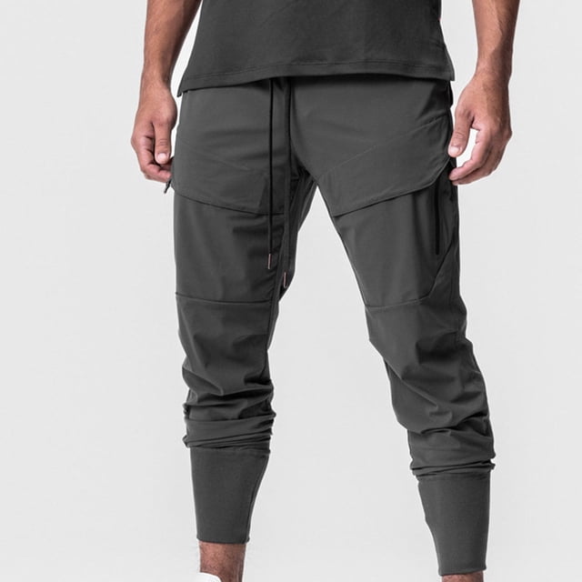 RKSTN Pants for Men Fall Solid Drawstring Quick Drying Pinching Training Pants Quick Drying Hiking Pants Trousers Loose Trousers Straight Leg Pants
