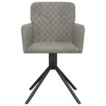 thumbnail image 2 of vidaXL Swivel Dining Chairs 2 pcs Light Grey Velvet, 2 of 5
