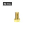 thumbnail image 3 of Unique Bargains Brass Hex Bolts, M6x12mm 10 Pack Fully Thread Grade 4.8 Machine Screws, 3 of 4