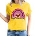 thumbnail image 2 of Meichang Hauts pour Femmes Chemise Tendance de la Saint-Valentin Hauts Mignons Imprimé Cœur Hauts de Vacances Manches Courtes Col Rond Décontracté Chandail Blouses, 2 of 5