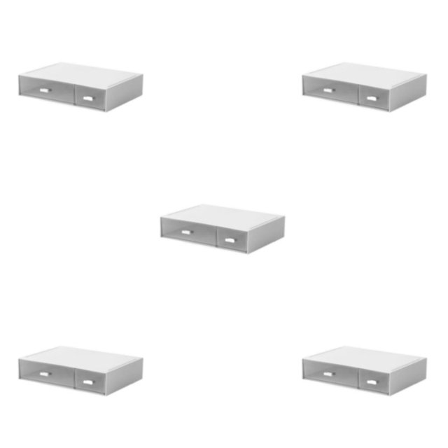 fastboy Neat And Tidy Storage Box - plify Life With Organized Storage Multilayer Stackable Desk Organizer white 2 drawer 5Set