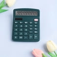 thumbnail image 4 of Calculator 12 Digit Desktop, Xinsrenus Dual-Power Basic Calculator with Large LCD Display, Solar Battery Powered Extra-Large Screen for Office Home School, Green, 4 of 4