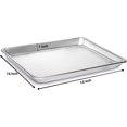 thumbnail image 3 of 3 Pack Aluminum Baking Sheets, Commercial Quality, Restaurant Grade Quarter Size Rimmed Baking Pans (16 x 12 x 1 in)(40*30*2.5cm), 3 of 6