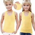 thumbnail image 2 of Culottes pour Femmes Filles Débardeur, Doux Col Rond Sans Manches Maillot de Corps Athlétique pour Enfant 2 Ans Jaune, 2 of 6