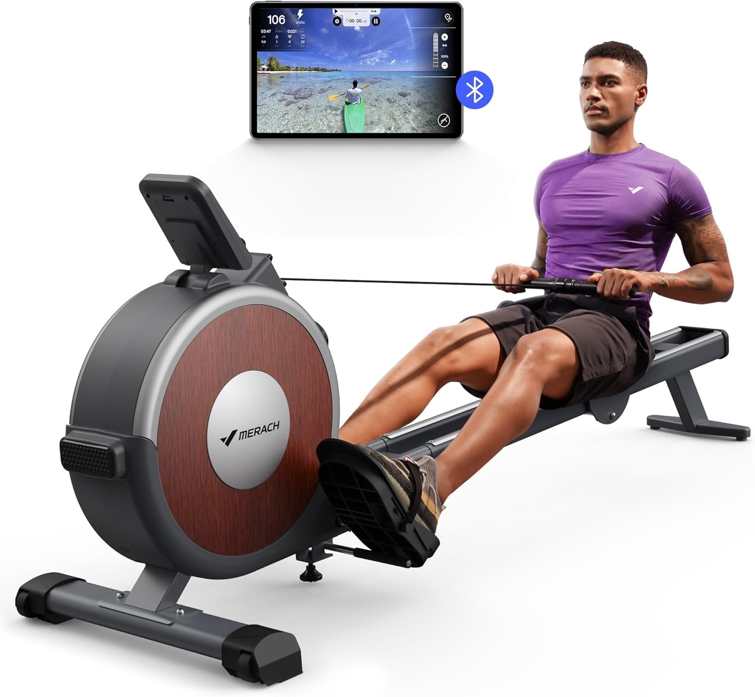 【rih/rower】Touch King 200 MERACH Magnetic Rowing Machine 350lbs Weight Capacity, 16 Levels