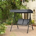 thumbnail image 2 of Outsunny 2-Seat Patio Swing Chair, Outdoor Porch Swing Glider, Dark Grey, 2 of 10