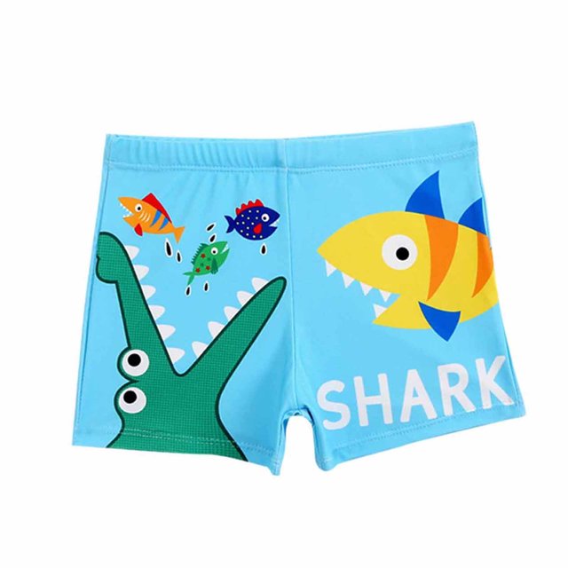 LSLJS Maillot de Bain Garçon Maillot de Bain pour Enfants Short de Bain Imprimé Short de Bain à Angle Plat avec Cordon de Serrage, Short de Bain Garçon