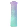 thumbnail image 5 of Mceream Robes d'Été pour Femmes Grande Taille2026 Col Rond Ample Fendue Sans Manches Robes Soleil Décontractées Longues Fluides Infroissables Plage Voyage Vacances Vêtements Multicolore P, 5 of 5
