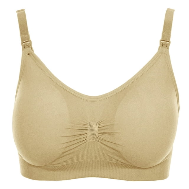 Women‘s Bra Wireless Maternity Seamless Front Buckle Breastfeeding Bra With Pads Plus Size