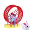 thumbnail image 2 of HILABEE Electric Simulation Plush Toy Accessories Fun Kids Pet Toy with Wheel Runner Simulated Bunny, 2 of 9