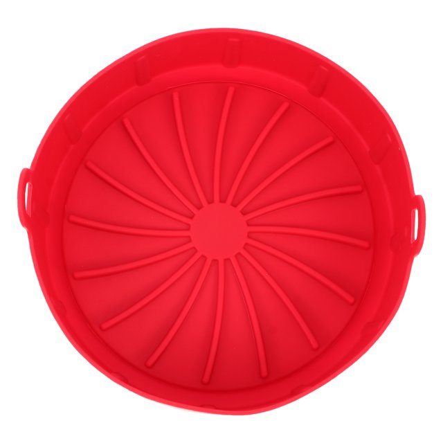 1 Pce Friteuse à Air Chaud Silicone Ustensiles de Cuisson Multifonctionnels Plaque de Barbecue Rouge