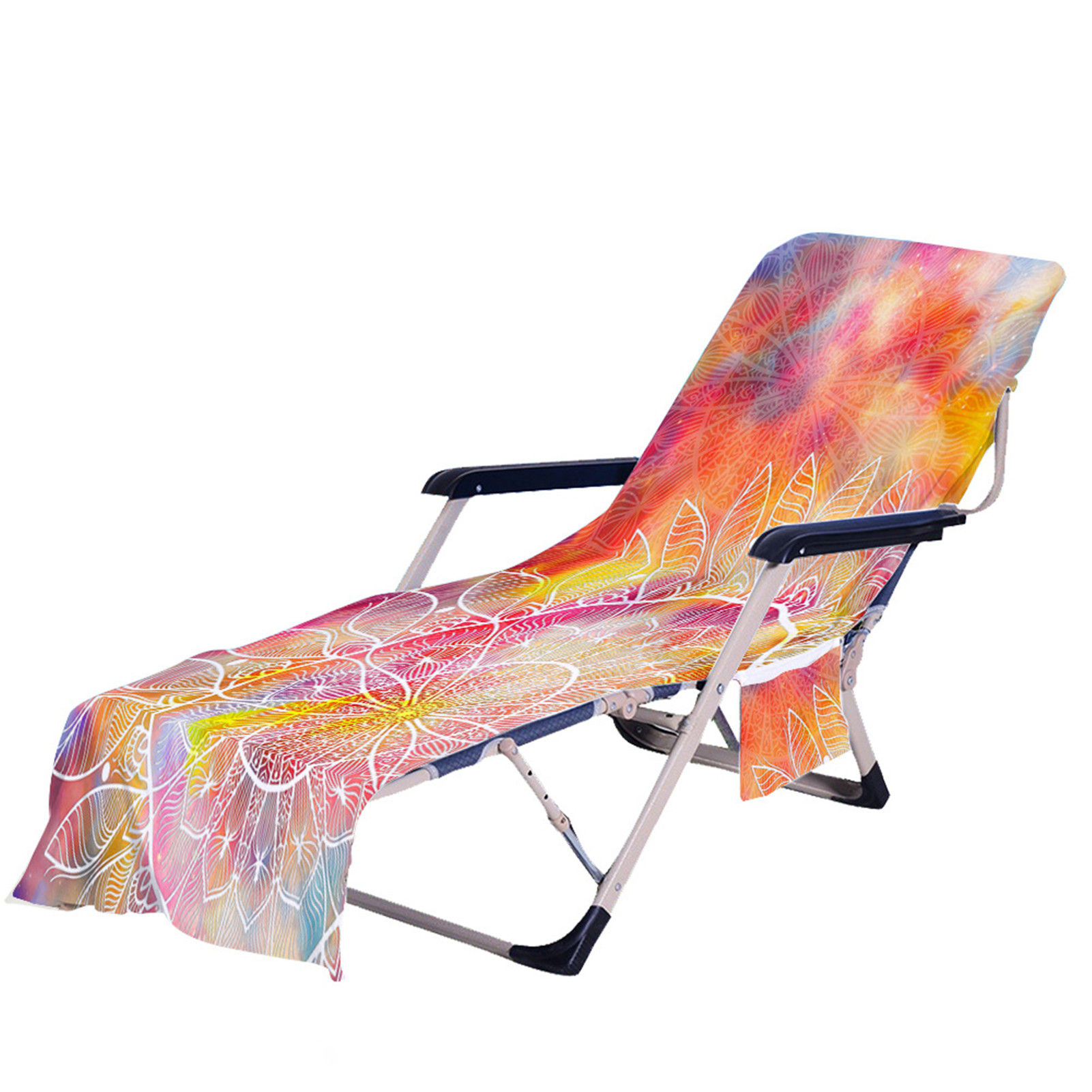 Housse de Chaise Longue Douce et Confortable Serviette de Chaise de Plage