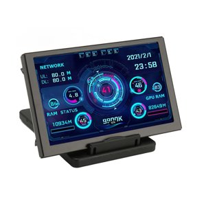 PC Affichage de la température, 800x480 Résolution 5inch IPS Moniteur de temps d'ordinateur pour bureau