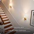 thumbnail image 4 of 2-Pack Rechargeable LED Integrated Wall Sconce, Gold Finish, White Fabric Shade, 3-Step Dimmer Touch Switch, 5ft USB-C Charging Cords Included, Battery-Operated, Wireless, 4 of 10