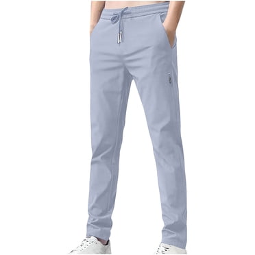 cfhntfmh Men's Casual Pants Quick Dry Golf Pants Lightweight Work Pants with Pockets Loose Straight Sweatpants for Men