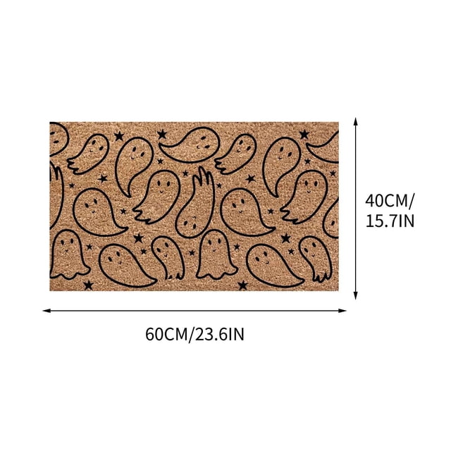 Halloween Door Mat Printed Carpet Non-Slip Entry Door Mat, Absorbent Bathroom Kitchen Entryway Mat with Halloween Theme,Machine Washable for Indoor and Outdoor Door Mats Outdoor