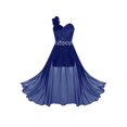 thumbnail image 1 of RUNQHUI Robe Princesse à Volants pour Enfants Filles Combinaison en Tulle Floral Broderie Robe en Chiffon Bleu Marine 12, 1 of 7