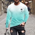 thumbnail image 1 of RXIRUCGD T-Shirt à Col Rond pour Hommes, Décontracté, Mode, Imprimé, Manches Courtes, Chandail, Bleu Pâle, Taille : L, 1 of 5