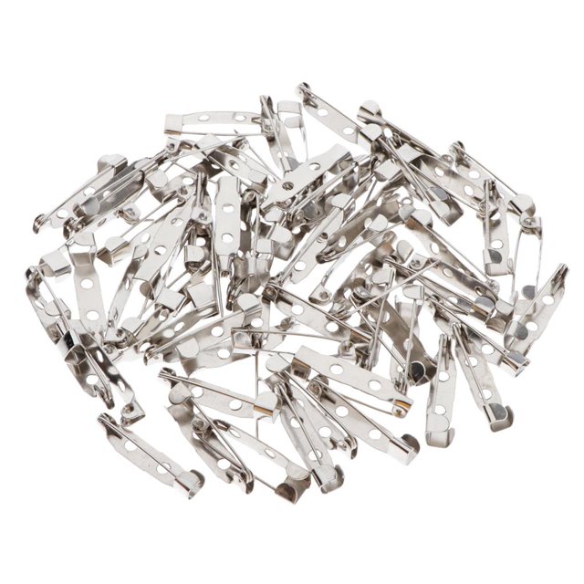 60 Pcs Lots Broche en Métal Épingle Arrière Fabrication de Bijoux Apprêts 2 Trous