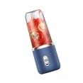 thumbnail image 1 of 400ml 6 Blades Juicer USB Rechargeable Food Mixer Travel Shakes Blender Blue, 1 of 8