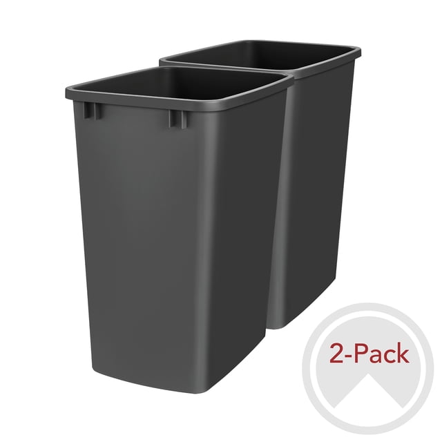 Rev-A-Shelf Bac à Déchets Noir de Remplacement en Polymère 35 Qt, Lot de 2, RV-35-18-2
