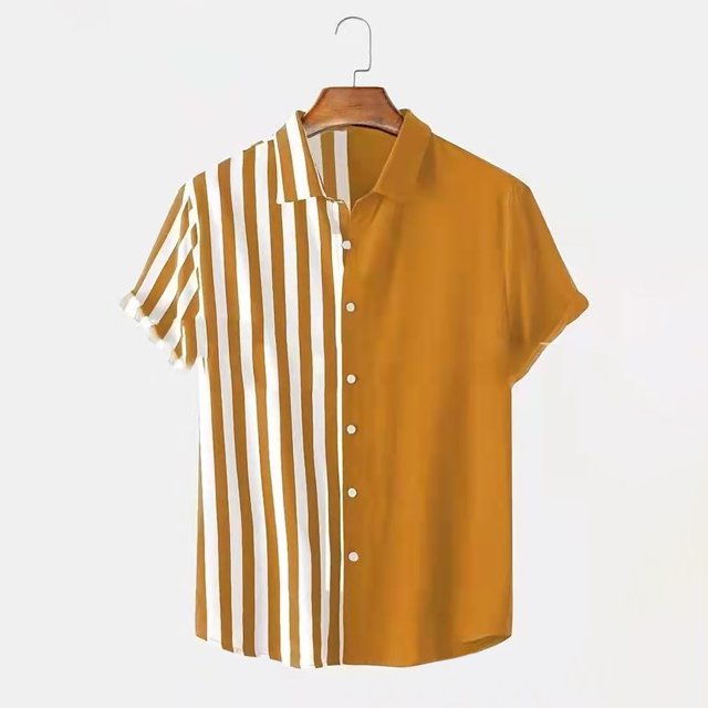 Birdeem Chemise Décontractée pour Homme à Manches Courtes Style Hawaïen de Vacances Blouse T-Shirt