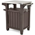 thumbnail image 1 of Keter Unity Chariot de Bar de Grillade de Patio de 40 Gal avec Dessus en Acier Inoxydable, Brun, 1 of 12