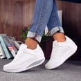 thumbnail image 2 of Dakaela Espadrilles Plateforme pour Femmes Coussin d'Air Marche Course Chaussures Orthopédiques à Enfiler Compensées Blanches 8.5, 2 of 6