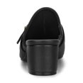 thumbnail image 2 of BLISSFUL STEP Women's Shoes Buckle Strap Pointed Toe Chunky Heel PU Vamp Mule Shoes Black 8, 2 of 8