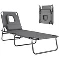 thumbnail image 1 of Outsunny Chaise Longue d'Extérieur Réglable - Enfants, Gris, 1 of 10