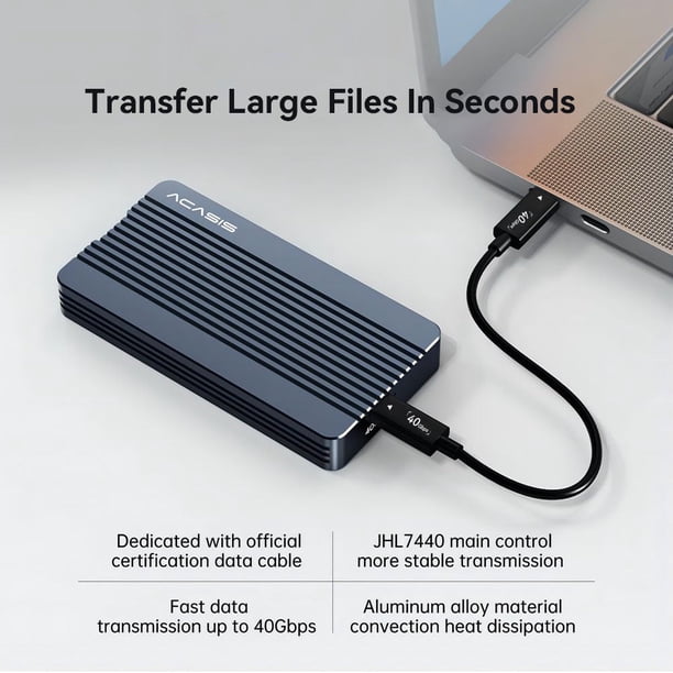 ACASIS 40Gbps NVMe SSD Enclosure, USB4 Thunderbolt 5/4/3 M.2 2280