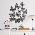 thumbnail image 2 of TIMIFIS Décoration Maison 12 Pcs Autocollant Mural Papillon Creux Texture Métal 3D DecorFall, 2 of 6