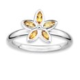 thumbnail image 1 of Bague Fleur de Citrine Stackable Expressions en Argent Sterling Taille 6, 1 of 3