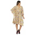 thumbnail image 4 of Moomaya Caftan Court pour Femmes, Robe de Nuit de Couverture, Robe Caftan, Manches Kimono, Tenue de Plage, 4 of 6