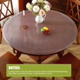 thumbnail image 4 of ORUYROP Upgraded Version Frosted Round Table Cover, 2mm Thick 48 Inches Round Table Protector for Dining Room Table, Waterproof Table Cloth Cover, Plastic Table Cover for Glass, Marble Table, 4 of 7