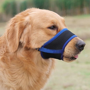 Riforla Dog Muzzle German Dog Adjustable with Muzzle Large Dog Mouth Guard Adjustable with Dog Muzzle Suitable for Small Dogs Barking Breathable Mesh Dog Muzzle Pet accessories A S