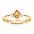 thumbnail image 2 of Birthstone Oval Ring with Shoulder Accents - Citrine (November), 2 of 5