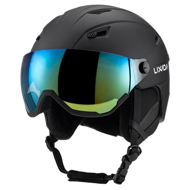 Casque de Ski Intégré pour Hommes et Femmes, Casque de Planche à Neige avec Visière et Lunettes Amovibles