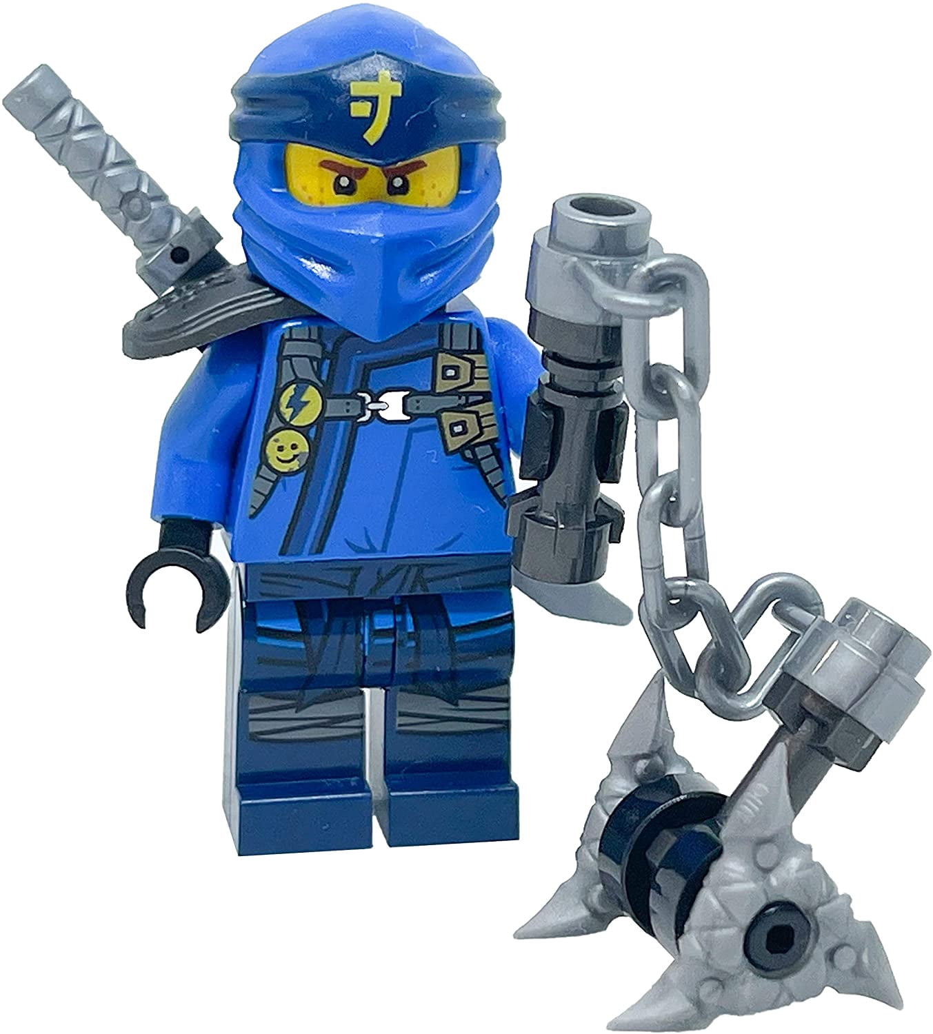 LEGO Ninjago Secrets of the Forbidden Spinjitzu: Jay Minifig with weapons