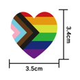 thumbnail image 3 of 500Pcs Gay Pride Stickers Rainbow Heart Shaped Labels Lgbt Adhesive Stickers, 3 of 9