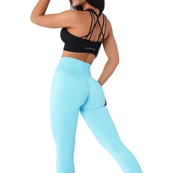 Nvgtn Leggings Sans Coutures Shorts en Spandex Femme Entraînement Physique Élastiques Respirants Rehausse-Fesses Loisirs Sports Collants en Spandex