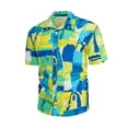 thumbnail image 4 of Mens Hawaiian Print Lapel Short Sleeve Shirt, 4 of 9