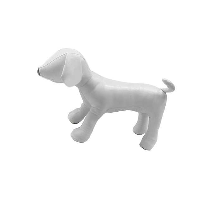 kurtrusly 1PC Mannequin PU Leather Standing Position for Display Toys White L Dog 1Set