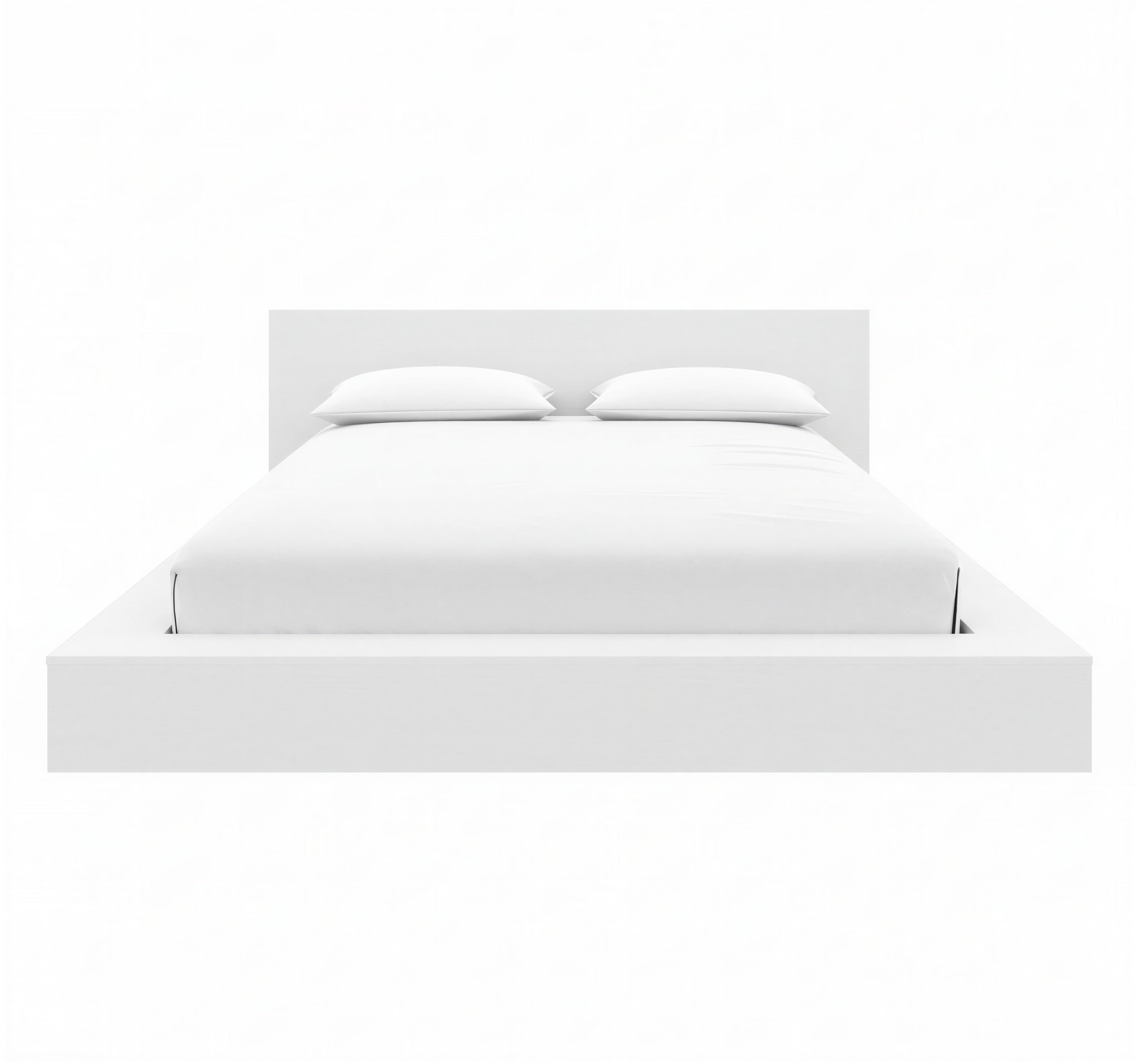 Nexera Kanso Lit à Plateforme Basse avec Tête de Lit, chêne blanc