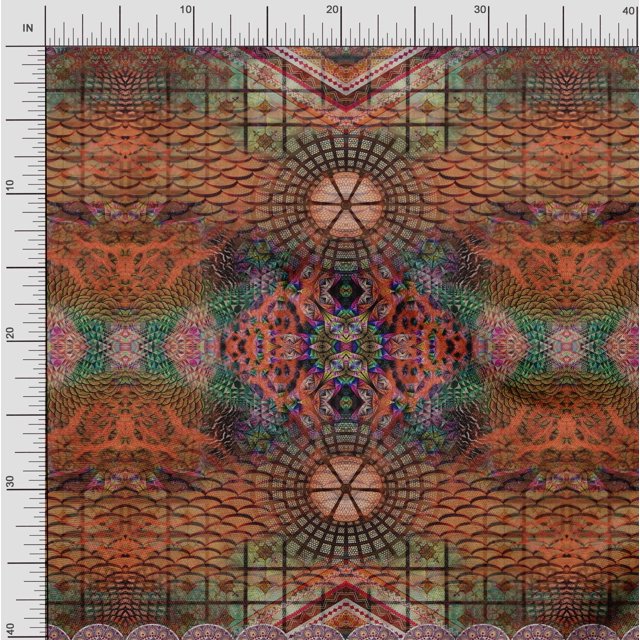Soimoi Rayon Fabric Mandala Panel Printed Craft Fabric by The Yard 56 Inch Wide