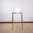 thumbnail image 2 of Heavenly Collection Set of 3 Clear Acrylic & Gold Counter Stools – Ideal for Kitchen Island or Dining Area, 2 of 9